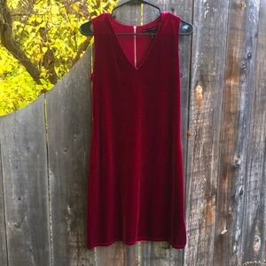 Red velvet dress